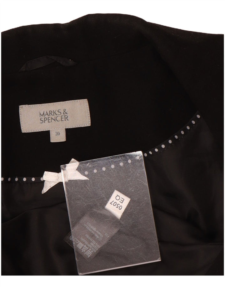 Marks & Spencer Damen-Blazer mit 3 Knöpfen, UK 20, 2XL, Schwarz, Polyester