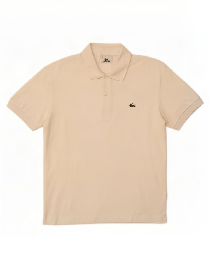 Lacoste Herren-Poloshirt, Größe 3, klein, weiße Baumwolle