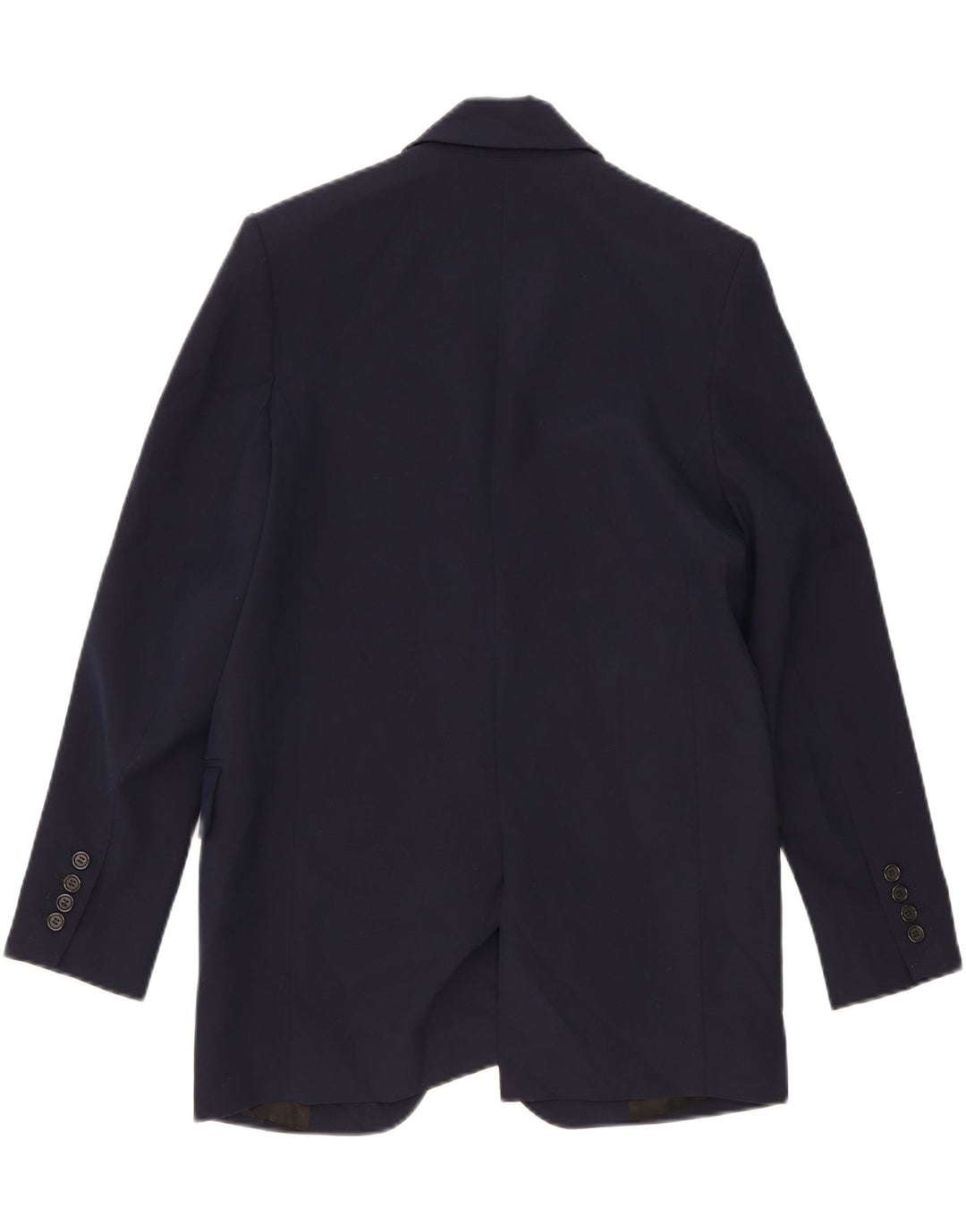 Zara Damen 2-Knopf-Übergröße-Blazerjacke UK 6 XS Marineblaue Viskose