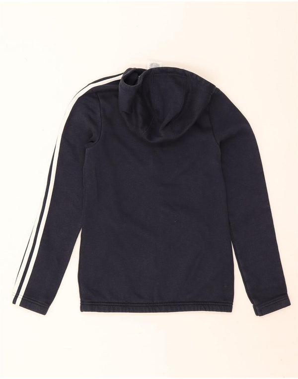 Adidas Mädchen-Kapuzenpullover mit Reißverschluss, 13–14 Jahre, marineblaue Baumwolle