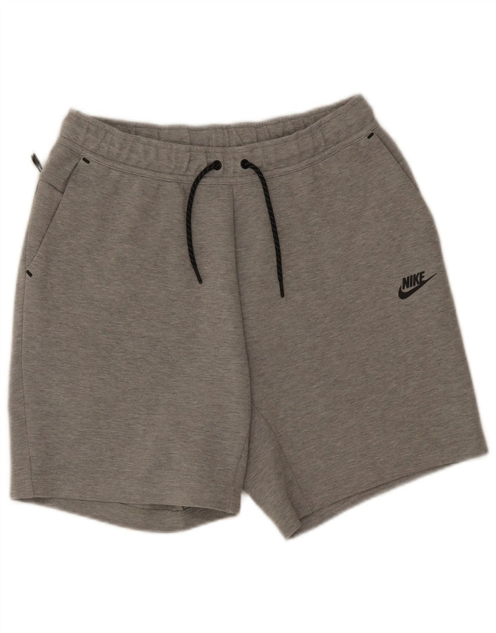 Nike Herren-Sportshorts aus mittelgrau gefleckter Baumwolle