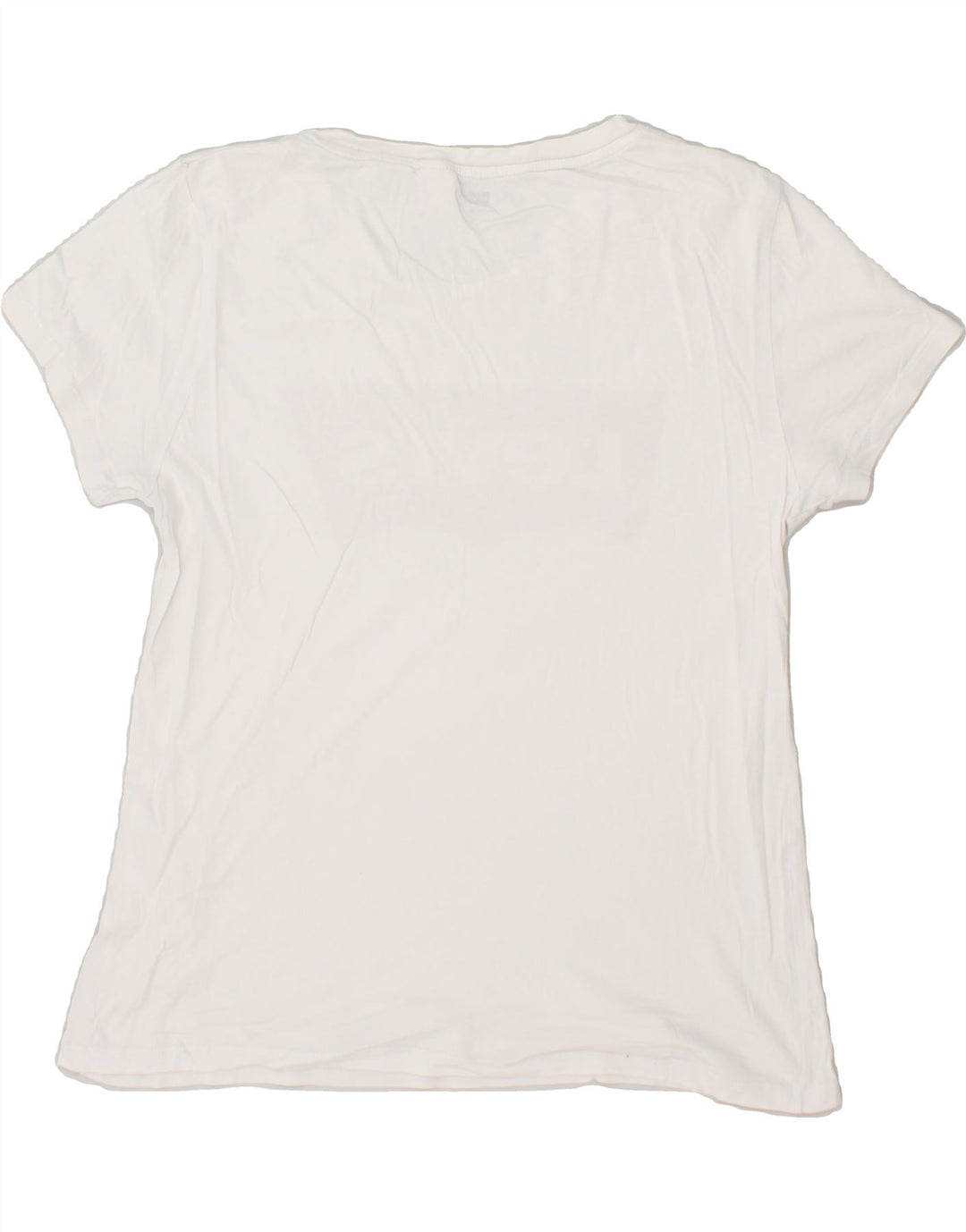 LEVI'S Womens Graphic T-Shirt Top UK 14 Medium White Vintage Levi's and Second-Hand Levi's from Messina Hembry 