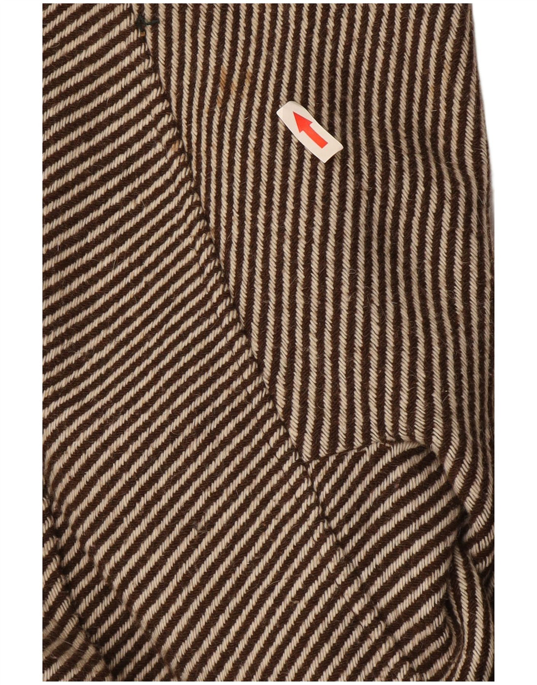Vintage Damen Mantel UK 14 Mittelbraun Nadelstreifen