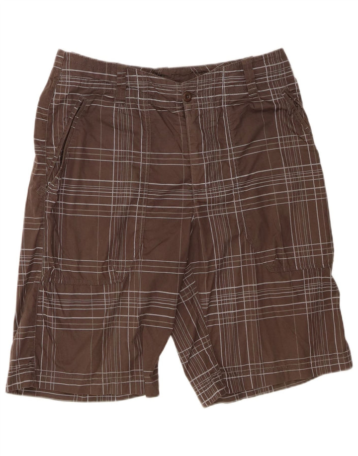 Nike Herren-Chinoshorts Medium W32, braun karierte Baumwolle