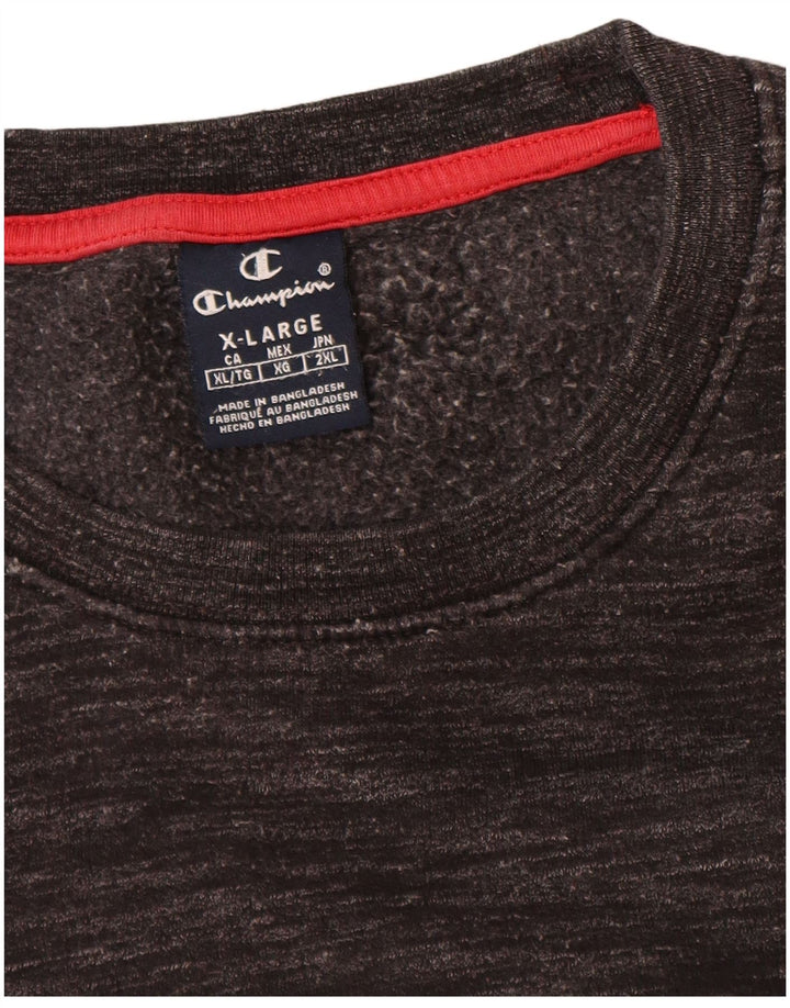 Champion Herren Grafik-Sweatshirt-Pullover XL Grau meliert