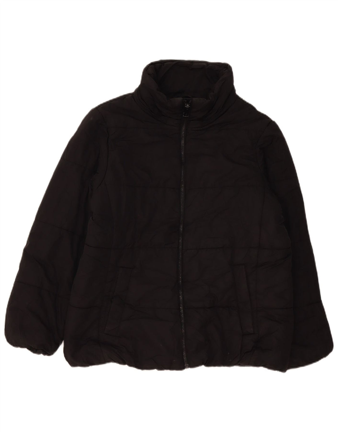 Marks & Spencer Damen Wattierte Jacke UK 18 XL Schwarz Polyester