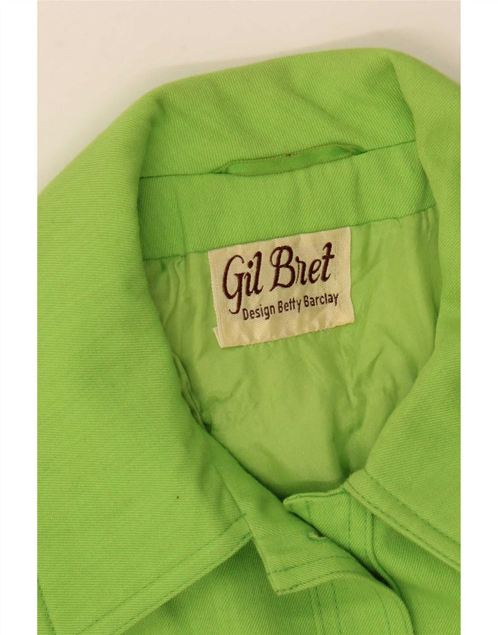 Gil Bret Damen Crop Bomberjacke UK 14 Large Grün Polyester