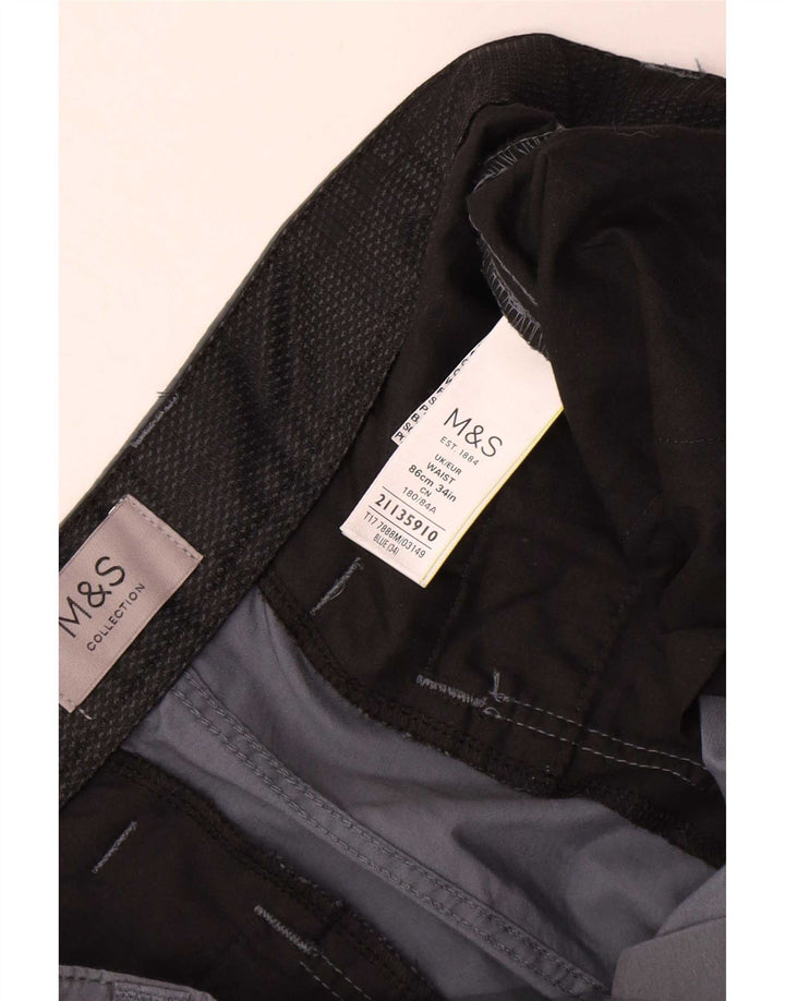 Marks & Spencer Herren Cargoshorts W34 Große blaue Baumwolle
