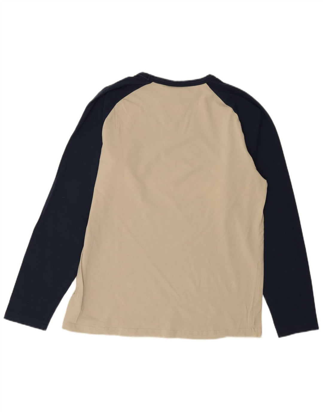 Nike Herren Top Langarm UK 45/47 XL Beige Colourblock Baumwolle