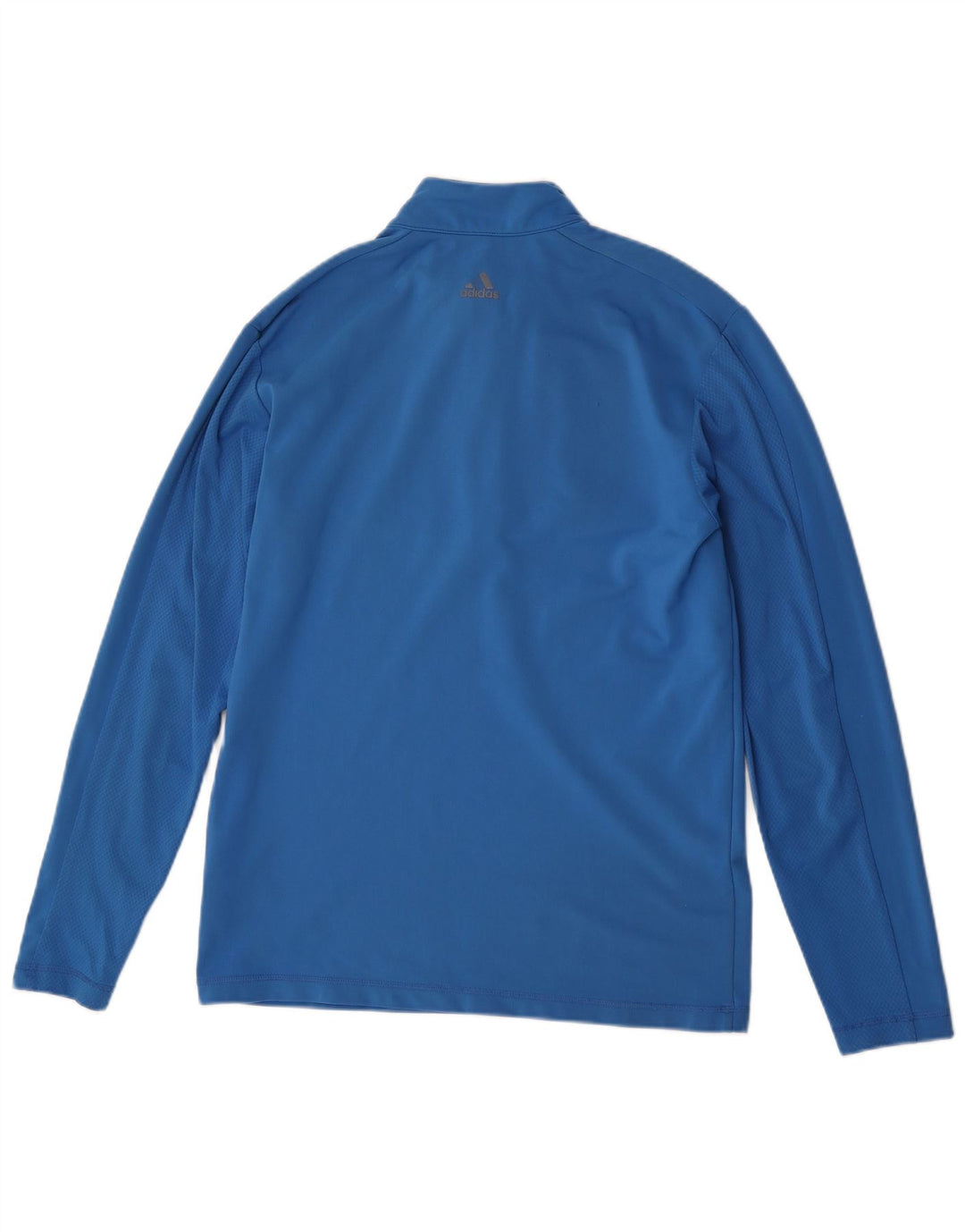 Adidas Herren Climalite Zip Neck Pullover Trainingsanzug Top Mittelblaues Polyester