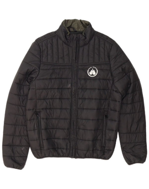 Urban Classics Herren Wattierte Jacke UK 36 Small Schwarz Polyester
