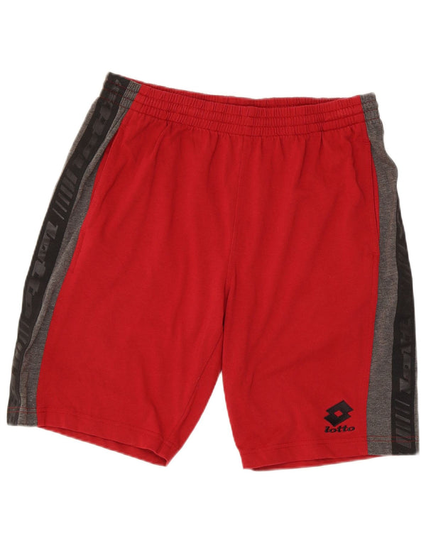 Lotto Herren-Sportshorts mit Grafik, UK 42/44, XL, rote Colourblock-Baumwolle