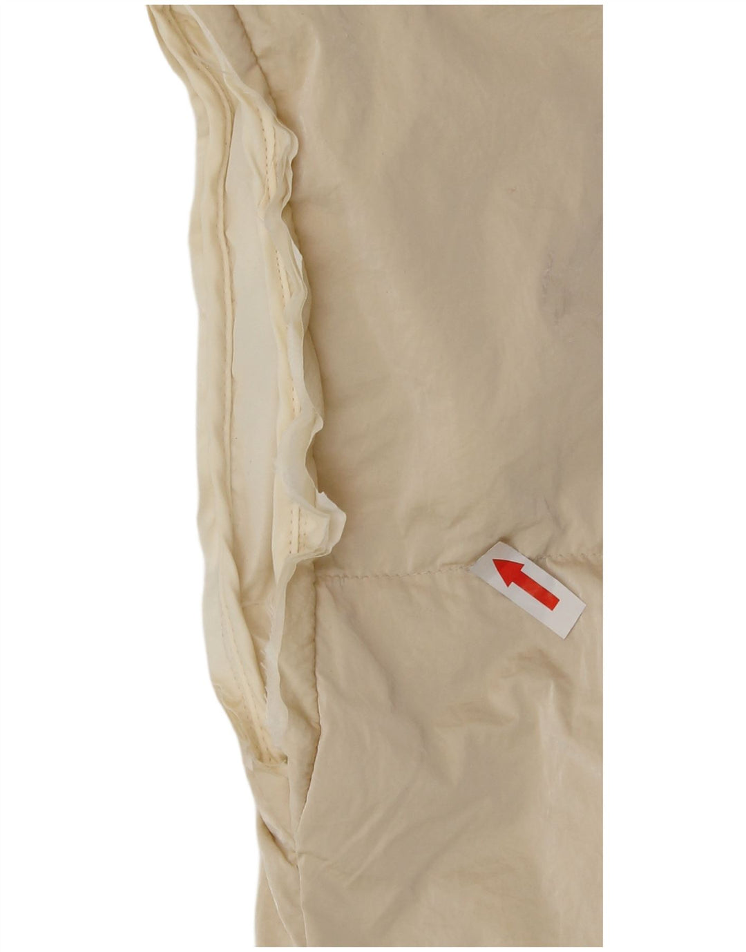 Zara Damen Übergroße Longline Wattierte Weste UK 10 Small Beige Polyester