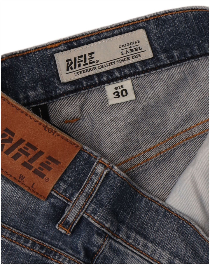 Rifle Damen Slim Jeans W30 L32 Blaue Baumwolle