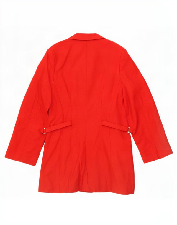 Vintage Damen 4-Knopf-Blazerjacke UK 14 Mittelrot