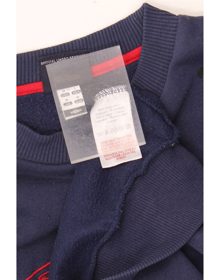 UMBRO Damen Grafik-Sweatshirt-Pullover UK 14 Medium Marineblau Polyester