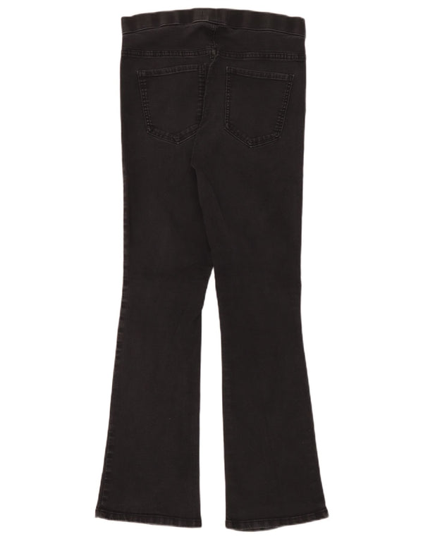 Marks & Spencer Damen Flare Slim Jegging Jeans UK 12 Medium W30 L30 Schwarz