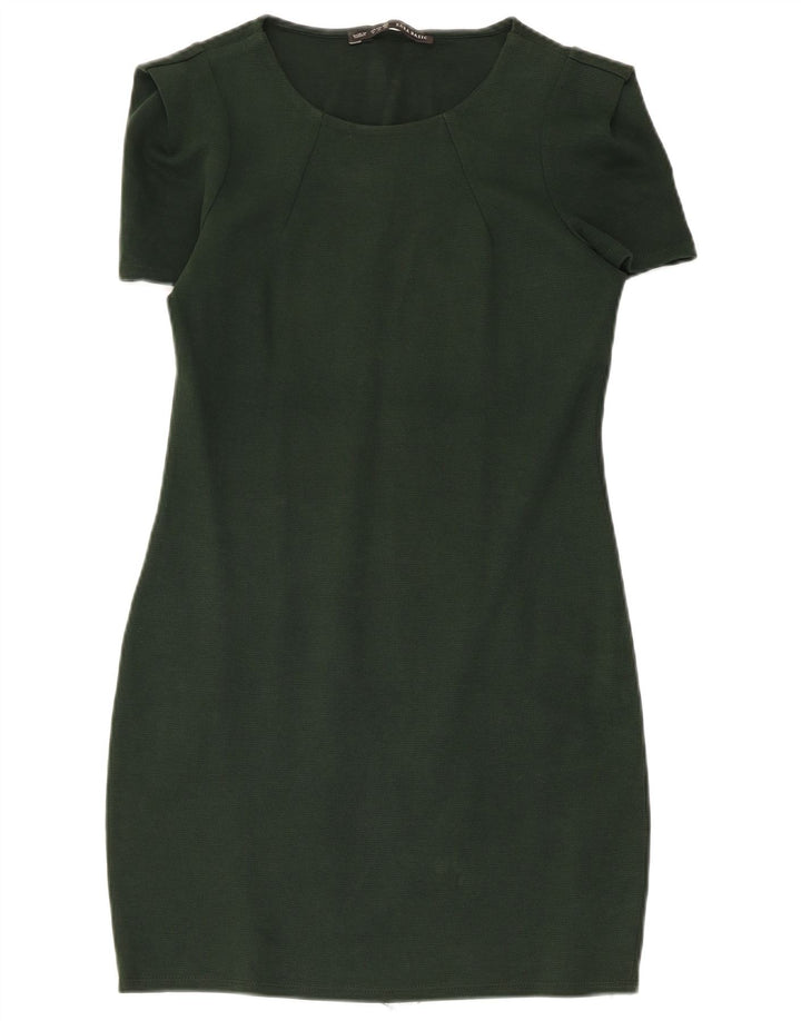 Zara Damen Etuikleid UK 12 Mittelgrün