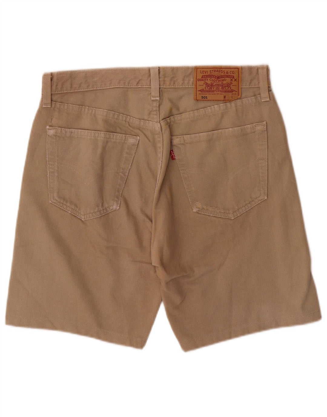 LEVI'S Herren 501 Jeansshorts W32 mittelbeige Baumwolle