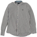 Crew Clothing Herren Slim-Fit-Hemd aus mittelblauer Karo-Baumwolle
