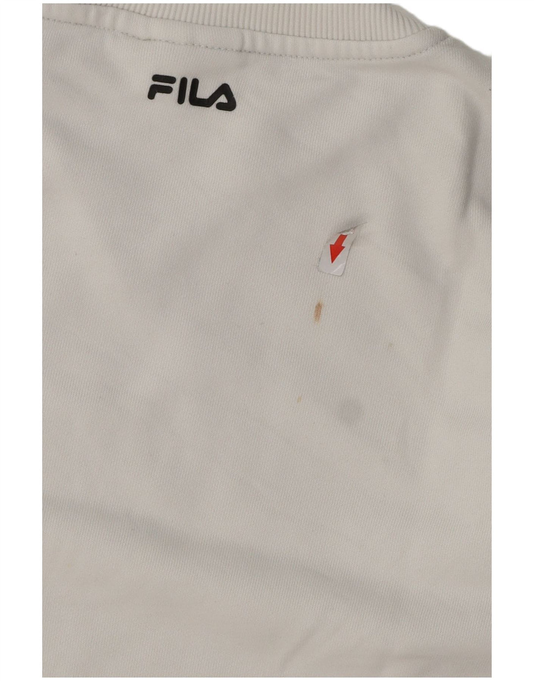Fila Damen Übergroßer Sweatshirt-Pullover UK 10 Small Weiße Baumwolle