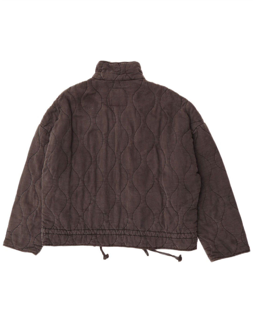 Zara Damen Übergroße Steppjacke UK 14 Mittelschwarzes Polyester