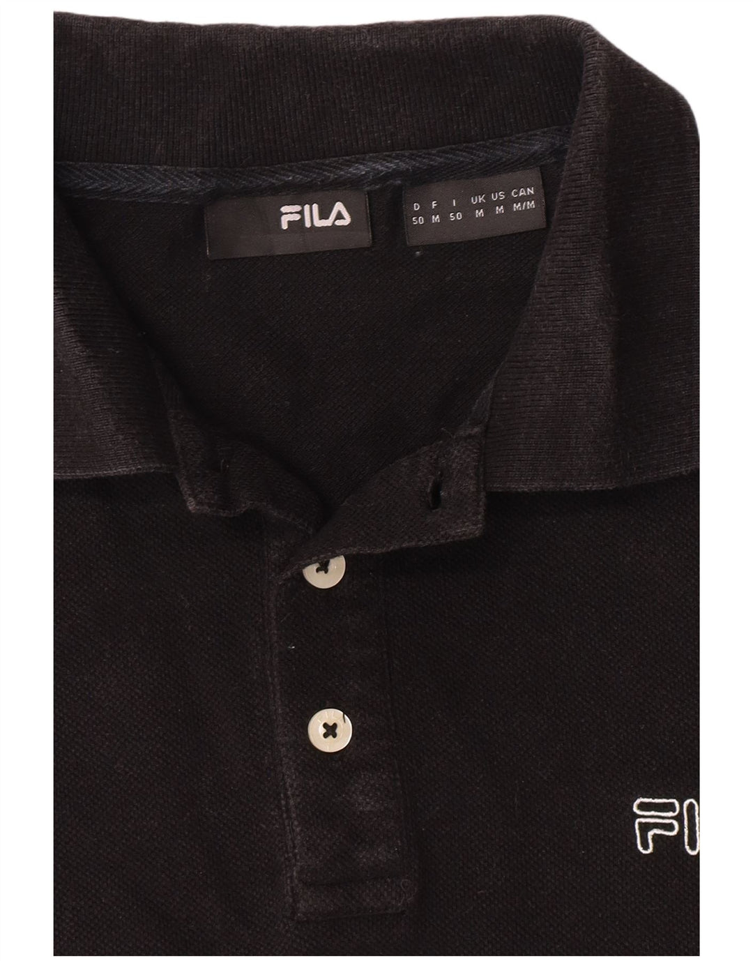 Fila Herren Poloshirt Medium Schwarz