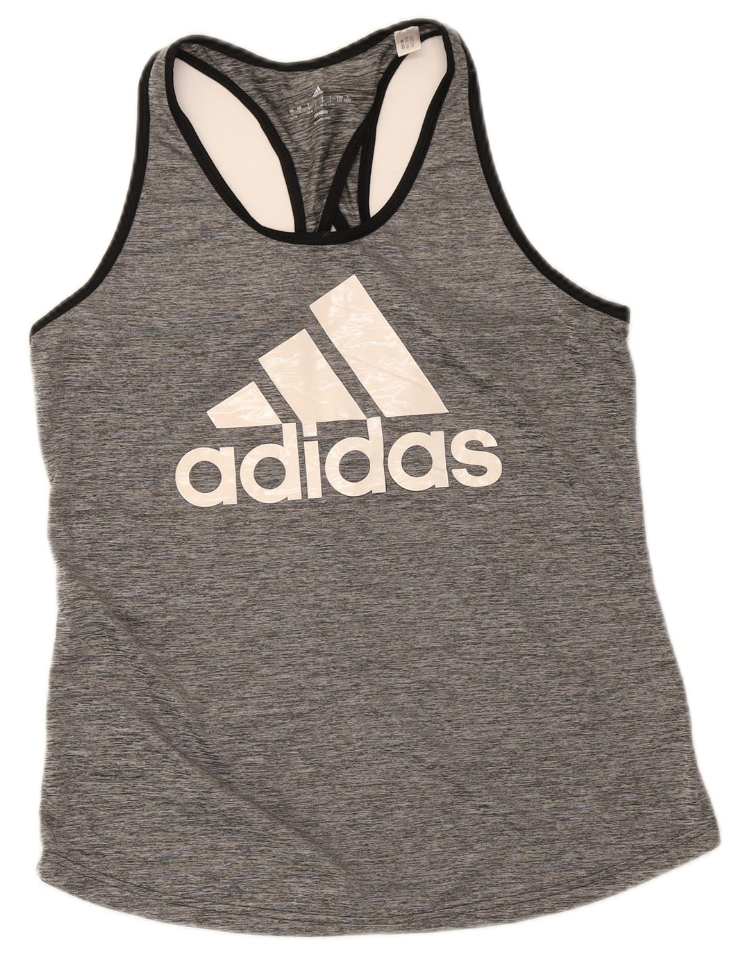 Adidas Damen Graphic Vest Top UK 16/18 Large Grau Polyester