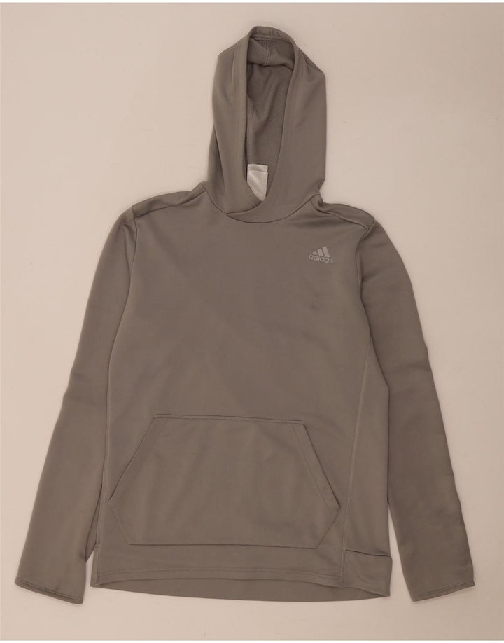 ADIDAS Herren Climalite Hoodie Pullover mittelgraues Polyester