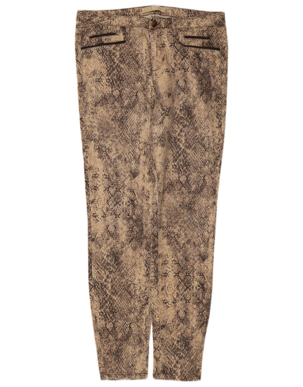 Zara Womens Skinny Jeans EU 40 Medium W30 L29 Beige Animal Print