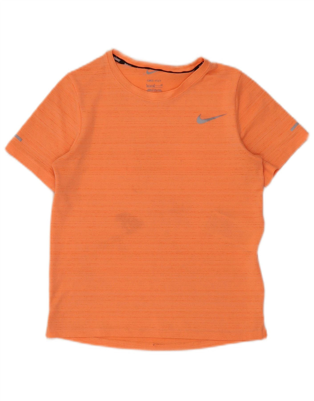 Nike Dri Fit T-Shirt für Jungen, 8–9 Jahre, Größe S, orange gestreift, Polyester