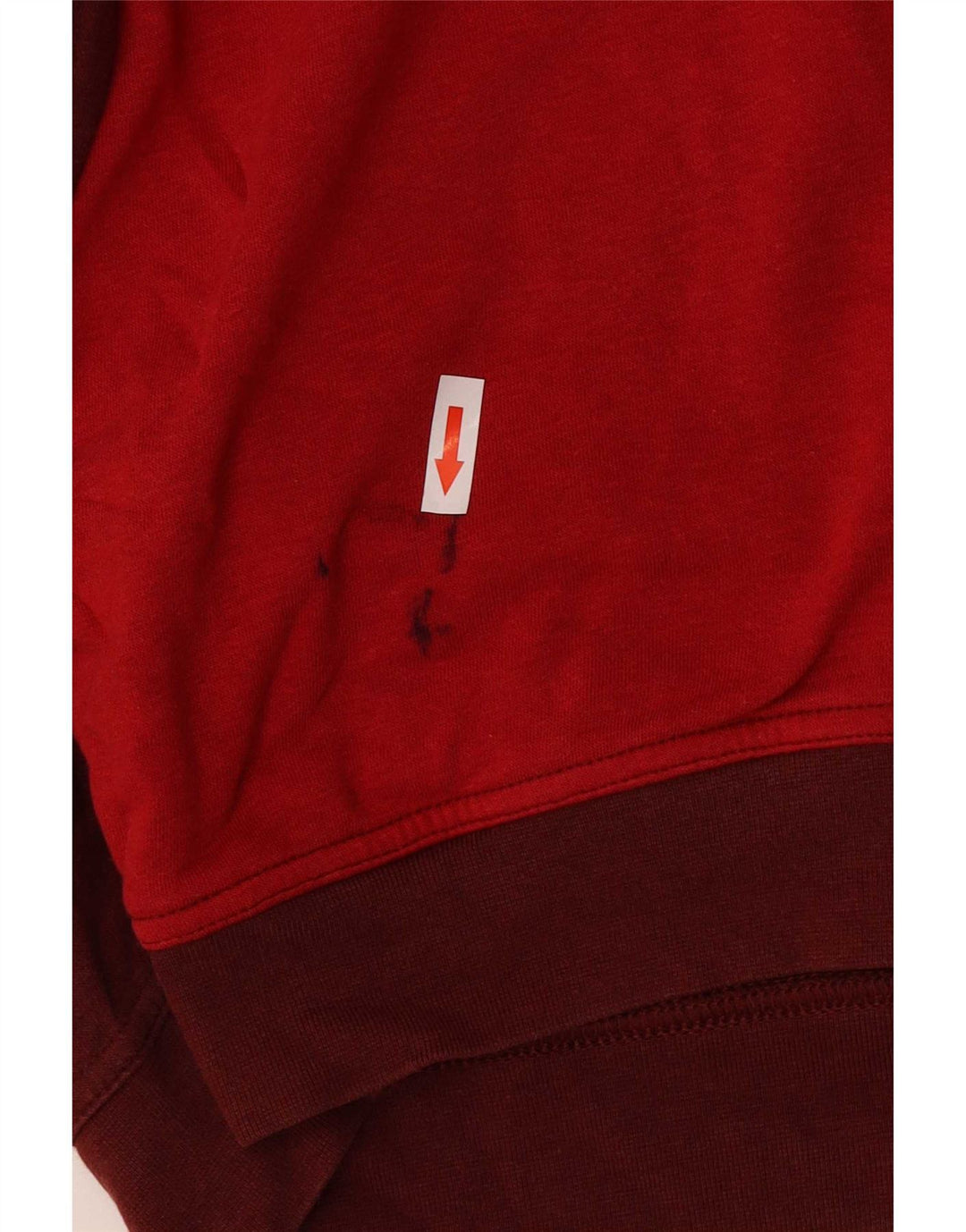 Nike Damen Grafik-Sweatshirt-Pullover UK 14 Mittelrote Colourblock-Baumwolle
