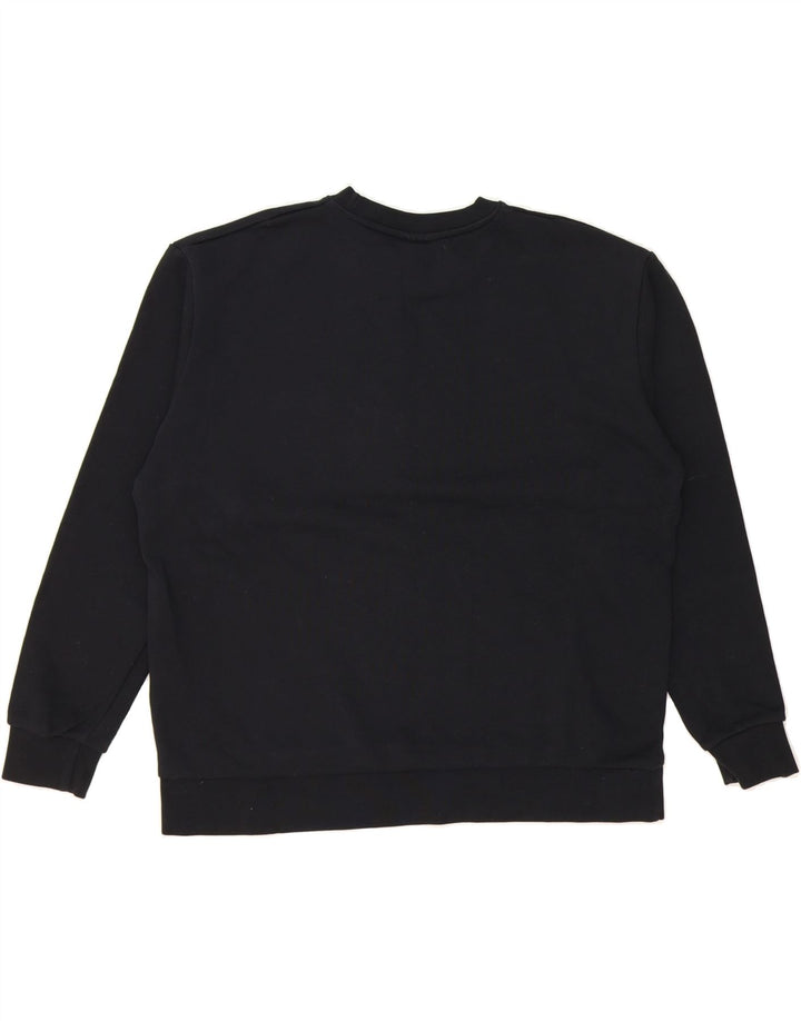 ZARA Womens Oversized Sweatshirt Jumper UK 16 Large Black Cotton Vintage Zara and Second-Hand Zara from Messina Hembry 