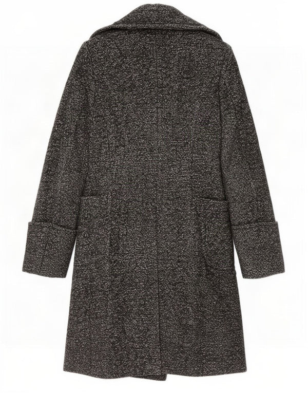 Benetton Damen Zweireihiger Mantel UK 8 Small Grau meliert