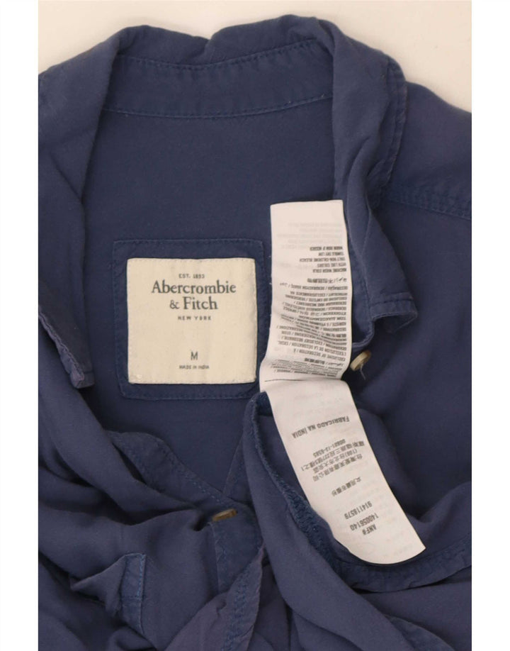 Abercrombie & Fitch Damenhemd UK 14 Medium Marineblau Viskose