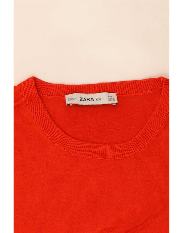 Zara Damen Weste Tank Top UK 14 Large Rot