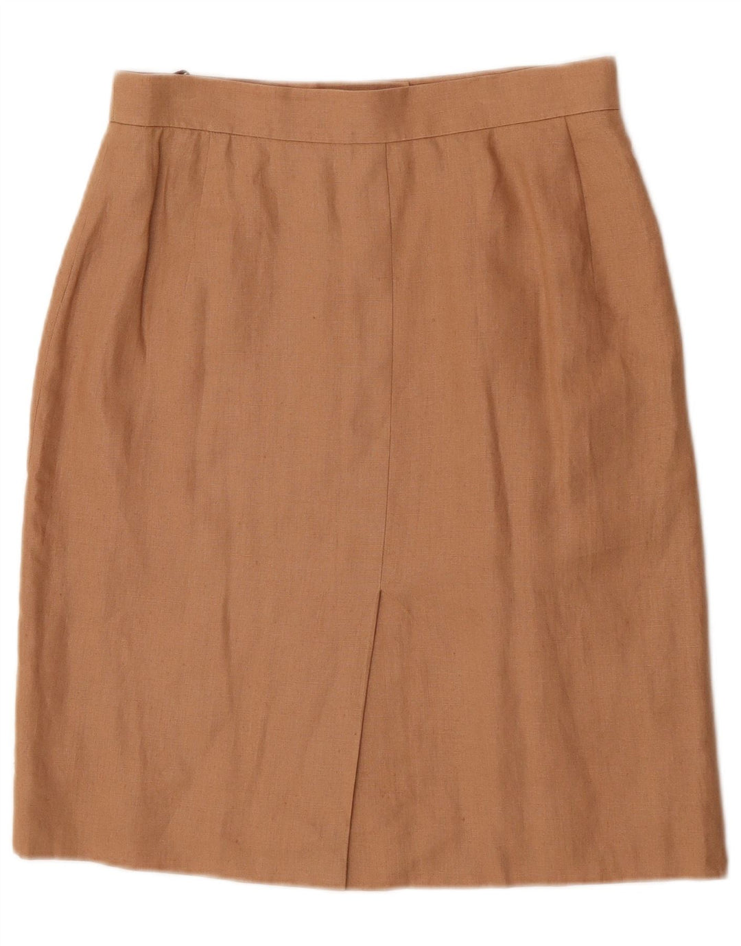 Gerader Damenrock von HERMES IT 44 Medium W30 Beige Leinen