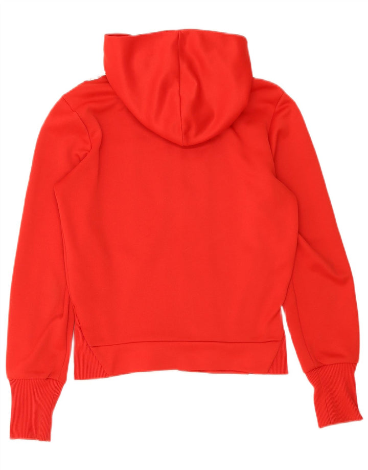 Adidas Damen Graphic Zip Hoodie Pullover EU 38 Small Rot Polyester