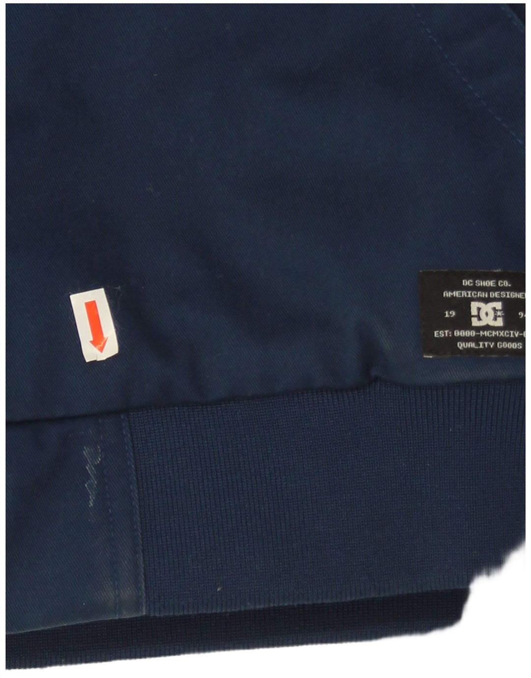 DC Herren-Bomberjacke mit Kapuze, UK 40, große marineblaue Baumwolle