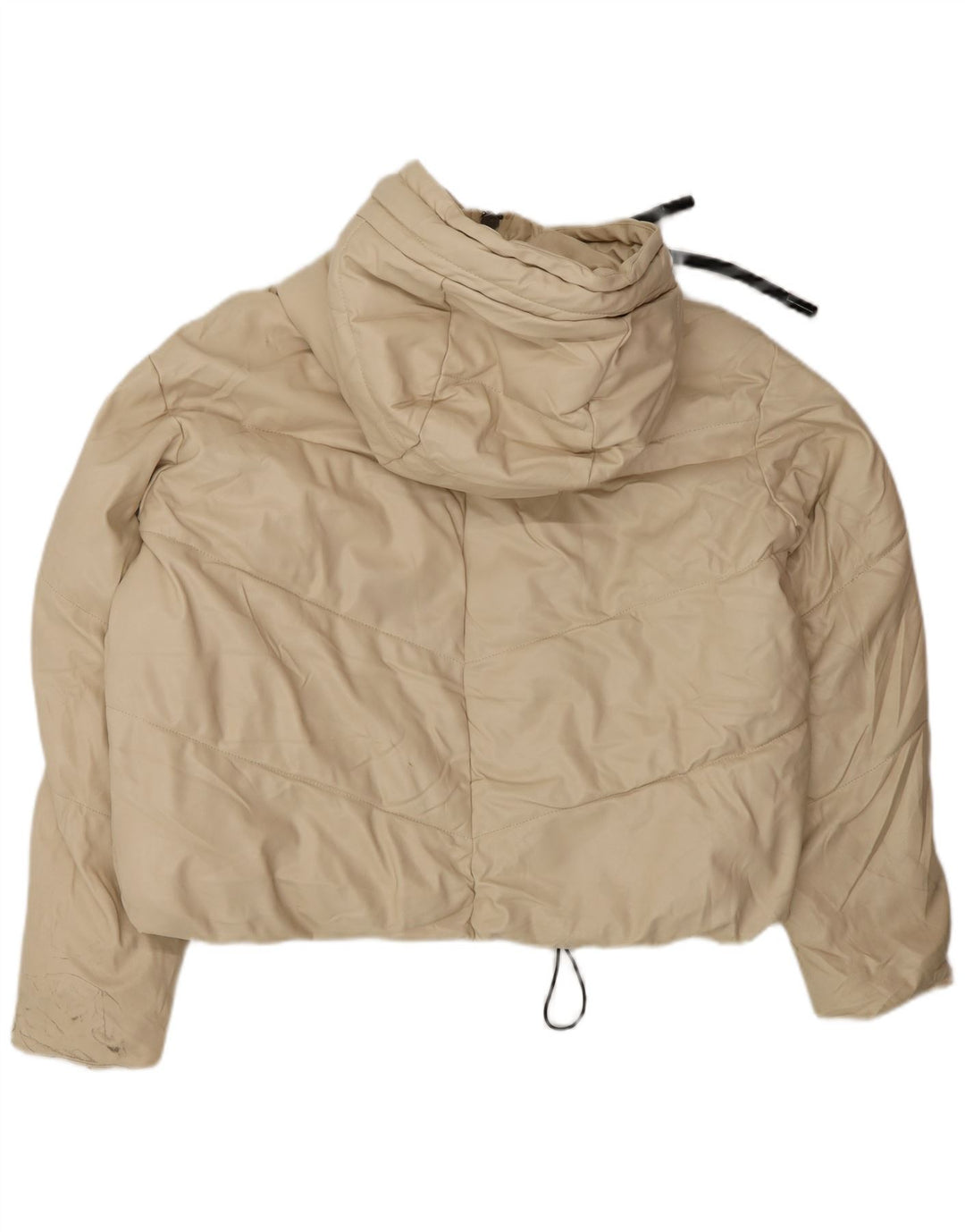 Zara Damen Übergroße, gepolsterte Kapuzenjacke UK 6 XS Beige