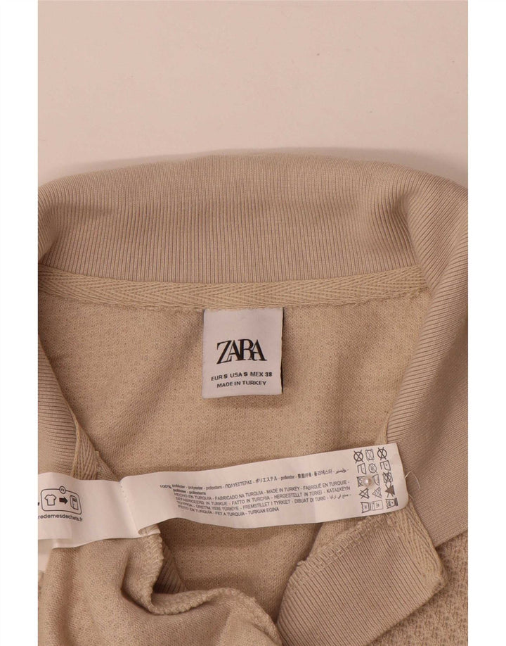 Zara Herren Kurzarmhemd Small Beige