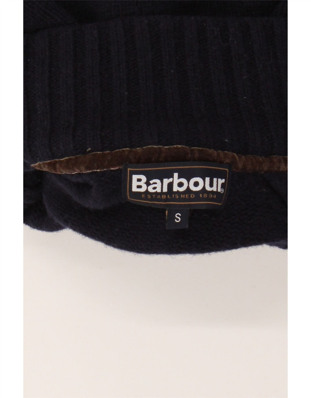 BARBOUR Herren-Pullover mit Knopfkragen, Größe S, Marineblau