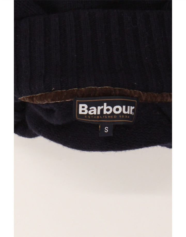 BARBOUR Herren-Pullover mit Knopfkragen, Größe S, Marineblau