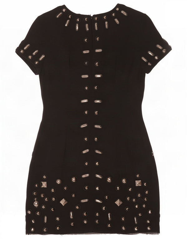 French Connection Damen Etuikleid UK 10 Small Schwarz Viskose