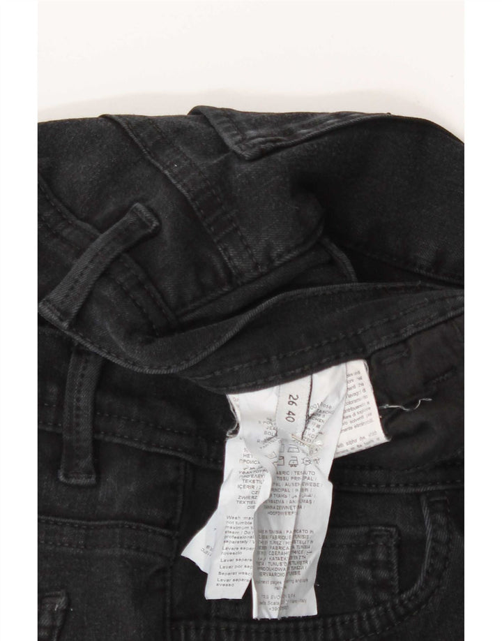 Trussardi Damen Straight Jeans W26 L28 Schwarz