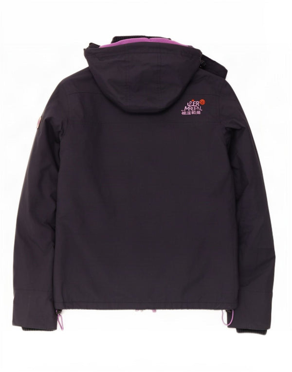 Superdry Damen-Windbreakerjacke mit Kapuze, UK 14, mittleres Marineblau