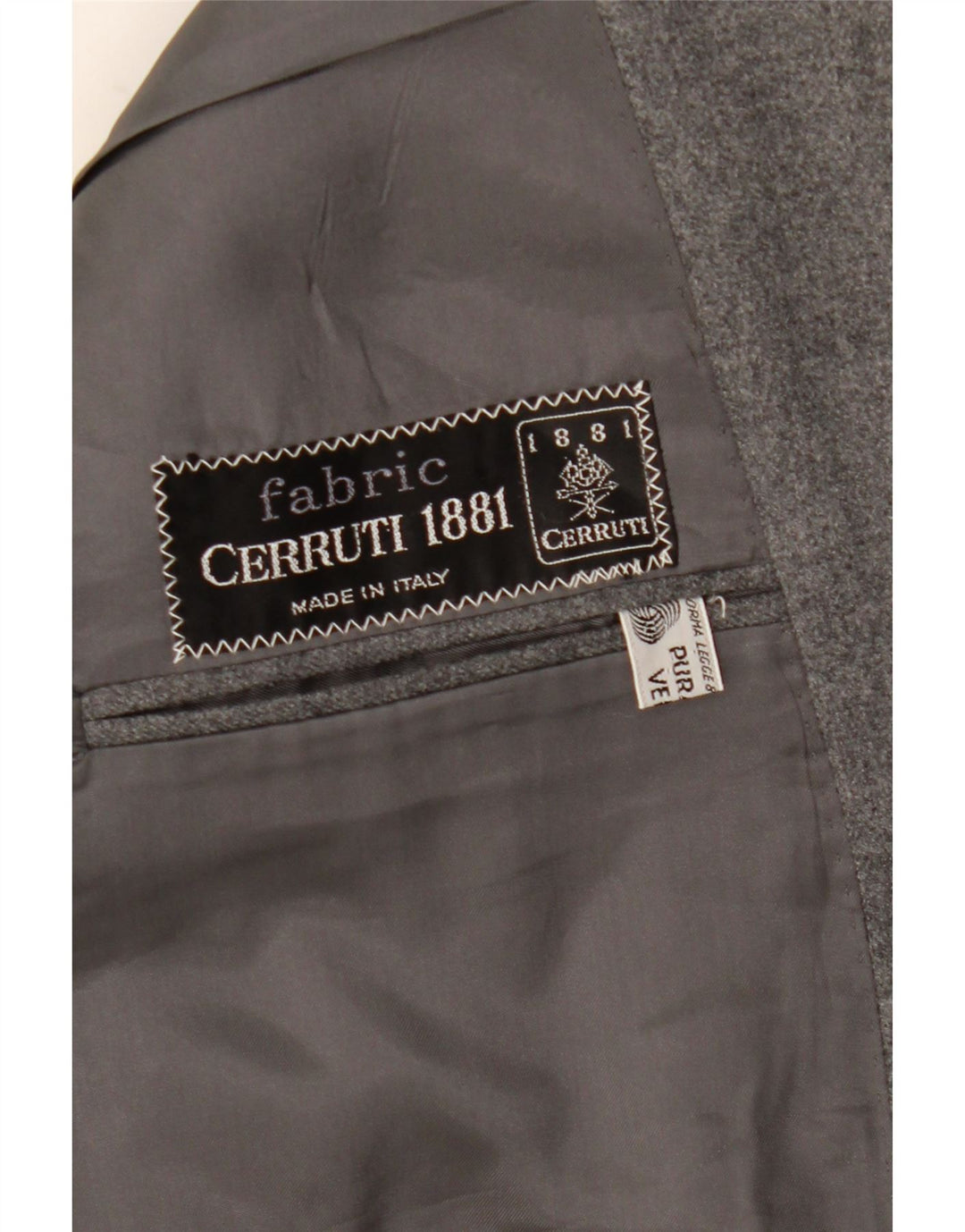 Cerruti 1881 Herren-Blazer mit 2 Knöpfen, UK 42, XL, graue Wolle