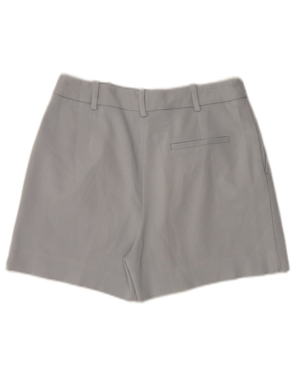 Zara Damen-Chinoshorts mit hoher Taille, mittelgroß, W28, blaue Baumwolle