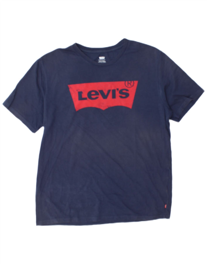 Levi's Herren Grafik-T-Shirt-Oberteil XL Marineblau