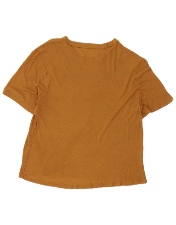 Zara Damen T-Shirt Top UK 14 Large Braun